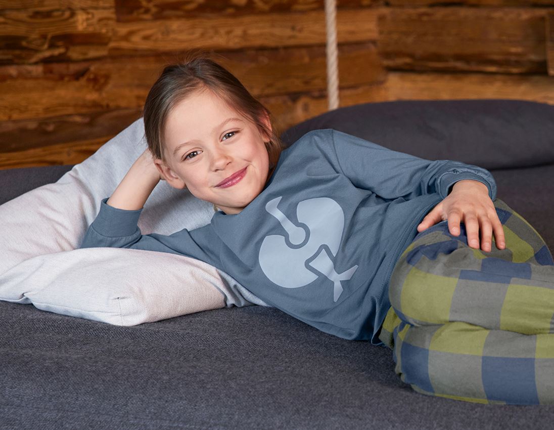Accessoires: e.s. Pyjama longsleeve, kinderen + oxideblauw 1
