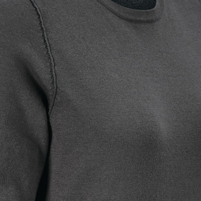 Bovenkleding: Gebreide pullover e.s.iconic, dames + carbongrijs 2