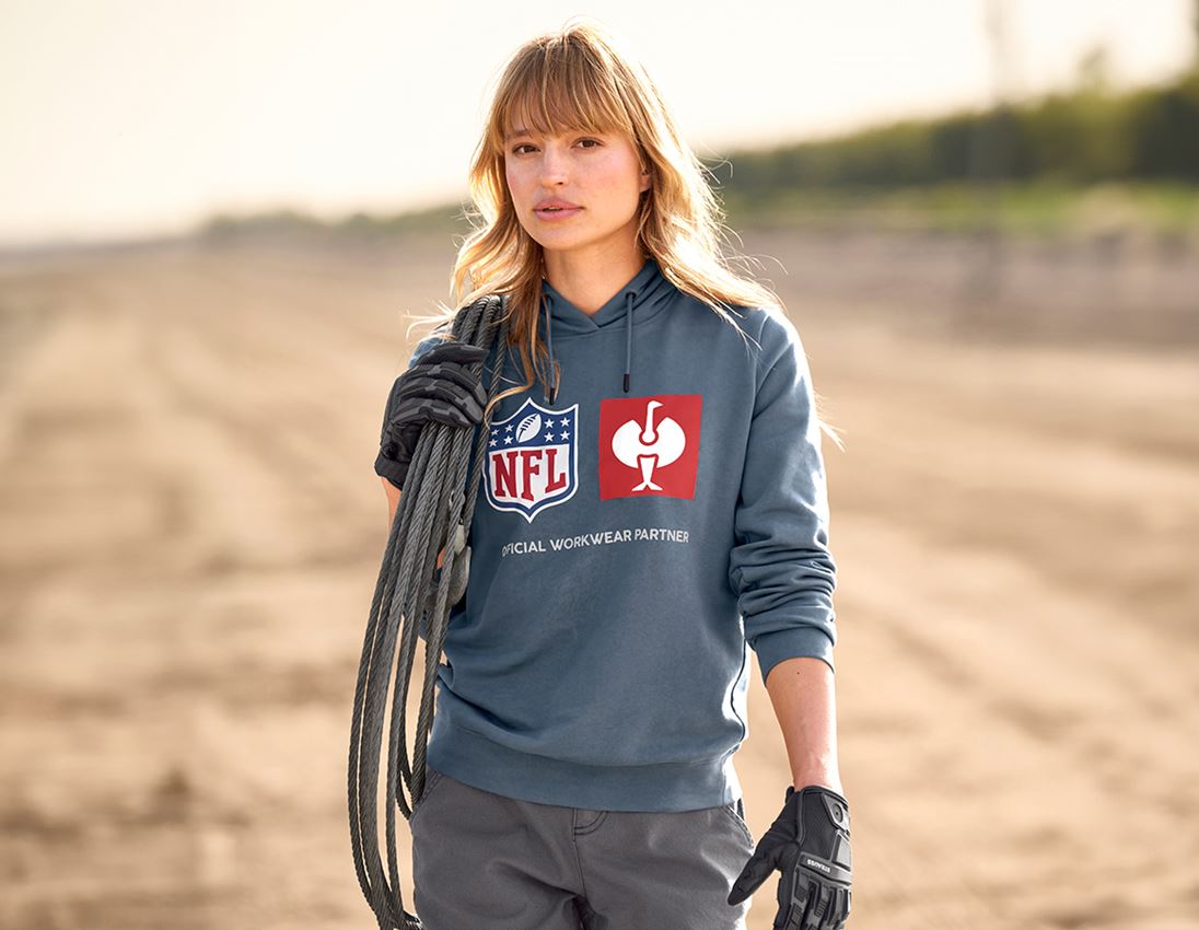 Samenwerkingen: NFL Hoodie cotton, ladies + oxideblauw