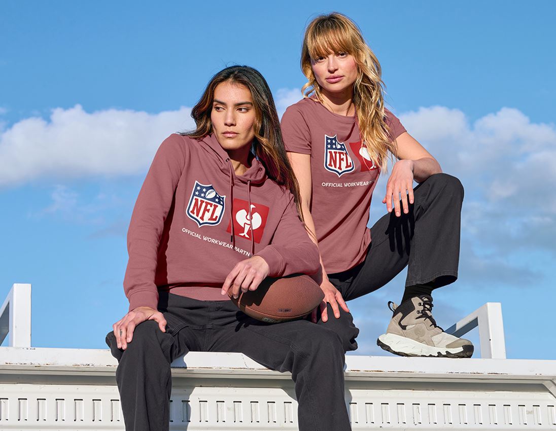 Samenwerkingen: NFL Hoodie cotton, ladies + oxiderood 3