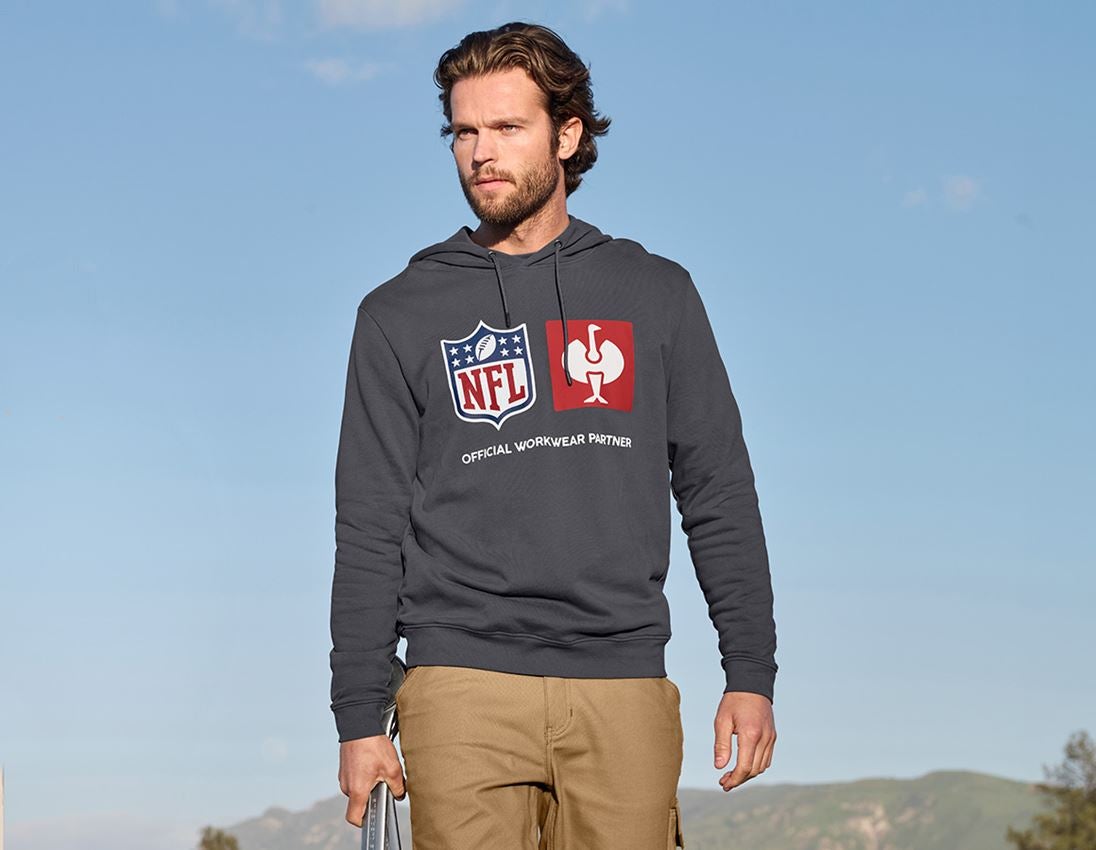 Kleding: NFL Hoodie cotton + carbongrijs