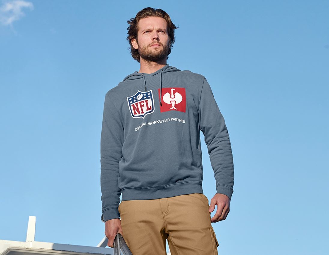 Collaborations: NFL Hoodie cotton + bleu oxyde