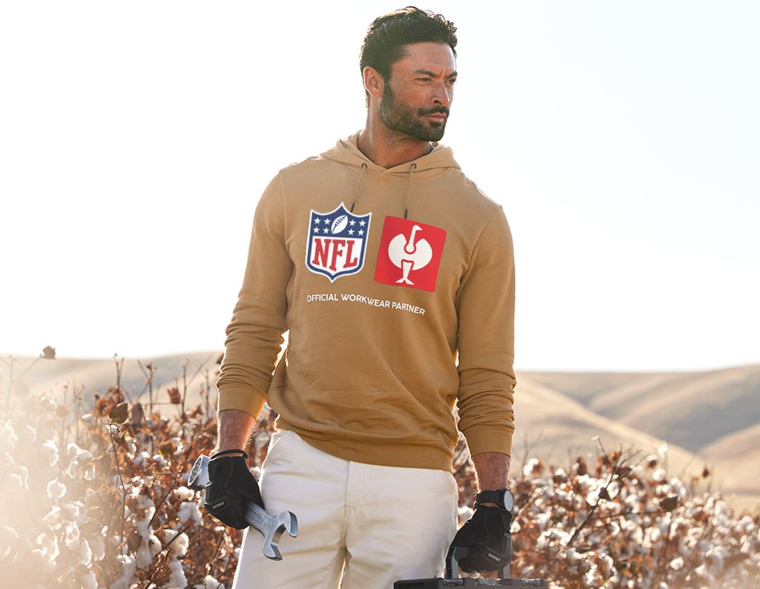 Vêtements: NFL Hoodie cotton + brun amande