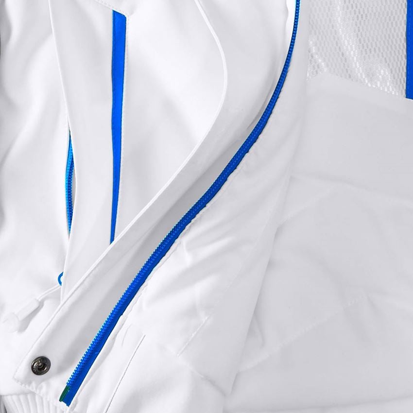 Vestes de travail: Veste softshell d'hiver e.s.motion 2020, femmes + blanc/bleu gentiane 2