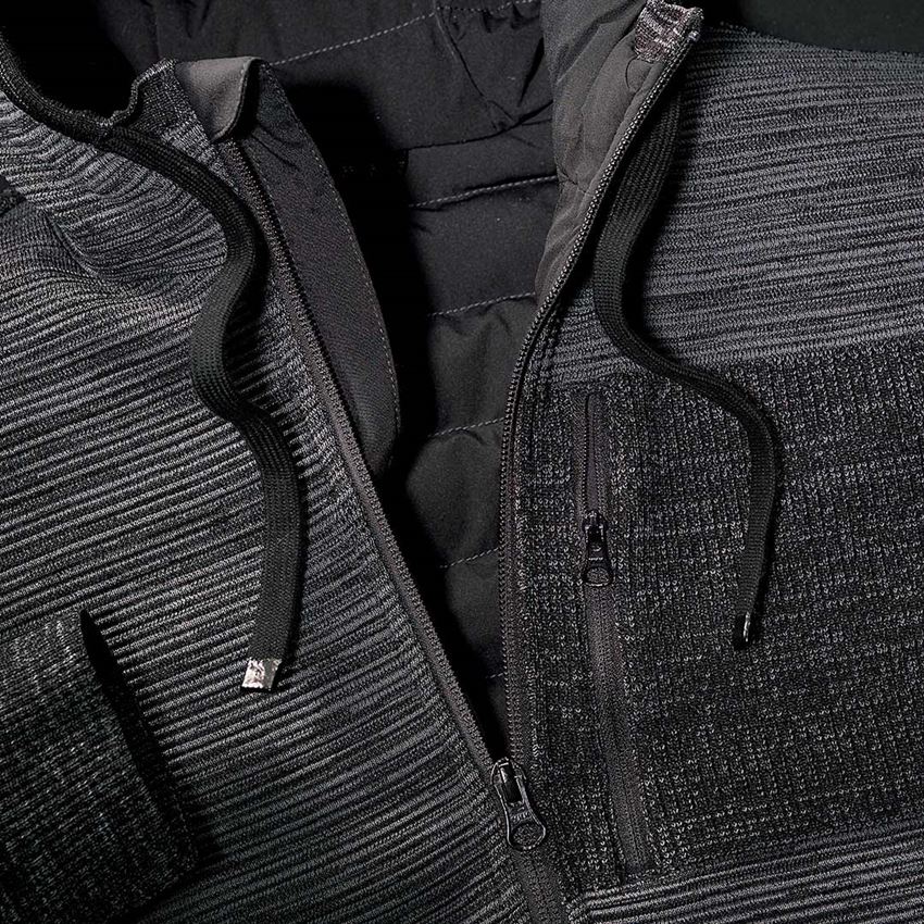 Vestes de travail: Veste coupe-vent en tricot capuche e.s.motion ten + noir oxyde mélange 2