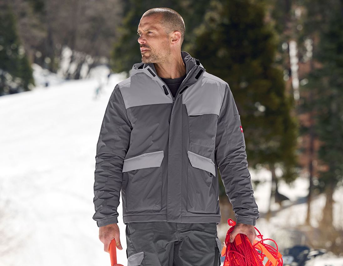 Vestes de travail: Veste d'hiver e.s.trail pure + gris carbone/gris basalte