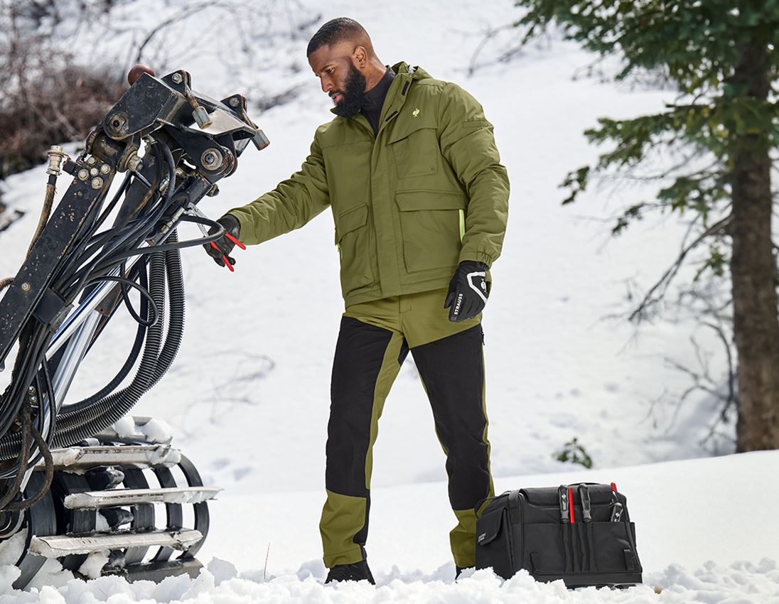 Vestes de travail: Veste d'hiver e.s.trail + vert genévrier/vert citron 3