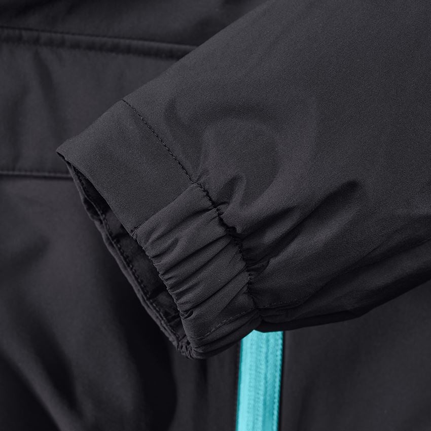 Vestes de travail: Veste d'hiver e.s.trail + noir/lapis turquoise 2