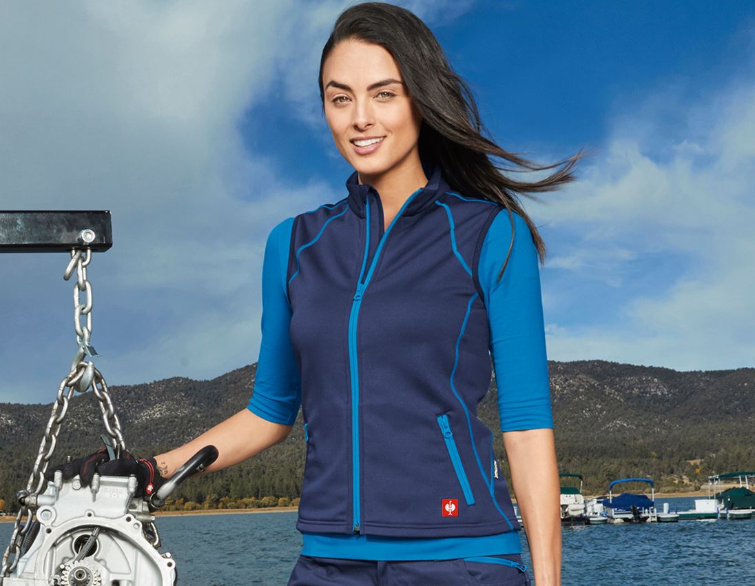 Loodgieter / Installateurs: Bodywarmer thermo stretch e.s.motion 2020, dames + donkerblauw/atol