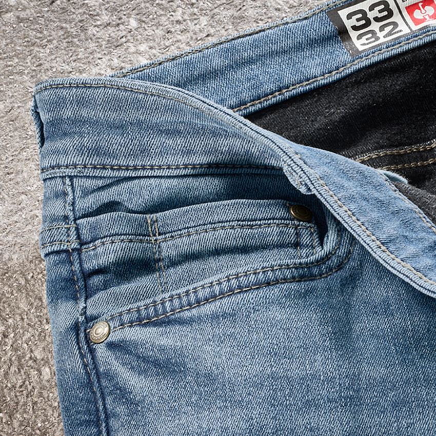 Pantalons de travail: e.s. Jeans élastique 5 poches d’hiver + stonewashed 2
