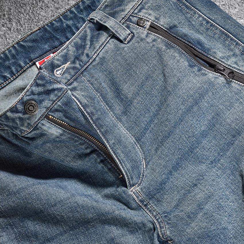 Pantalons de travail: e.s. Jeans anti-coupe de forestier + stonewashed 2