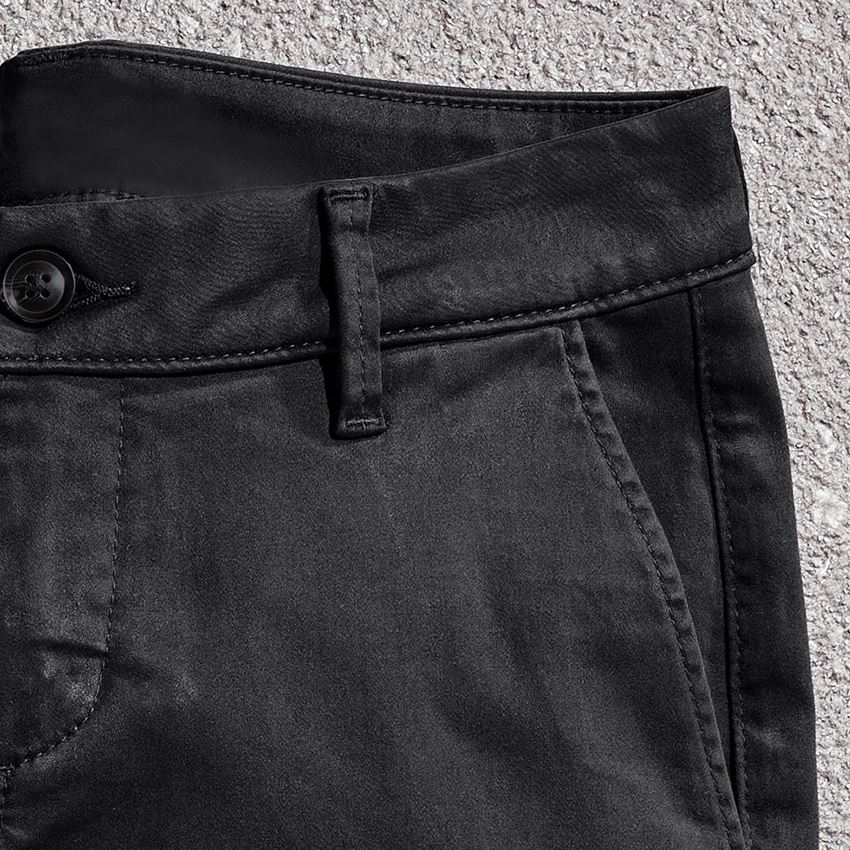 Pantalons de travail: e.s. Pantalon de travail à 5 poches Chino,femmes + noir 2