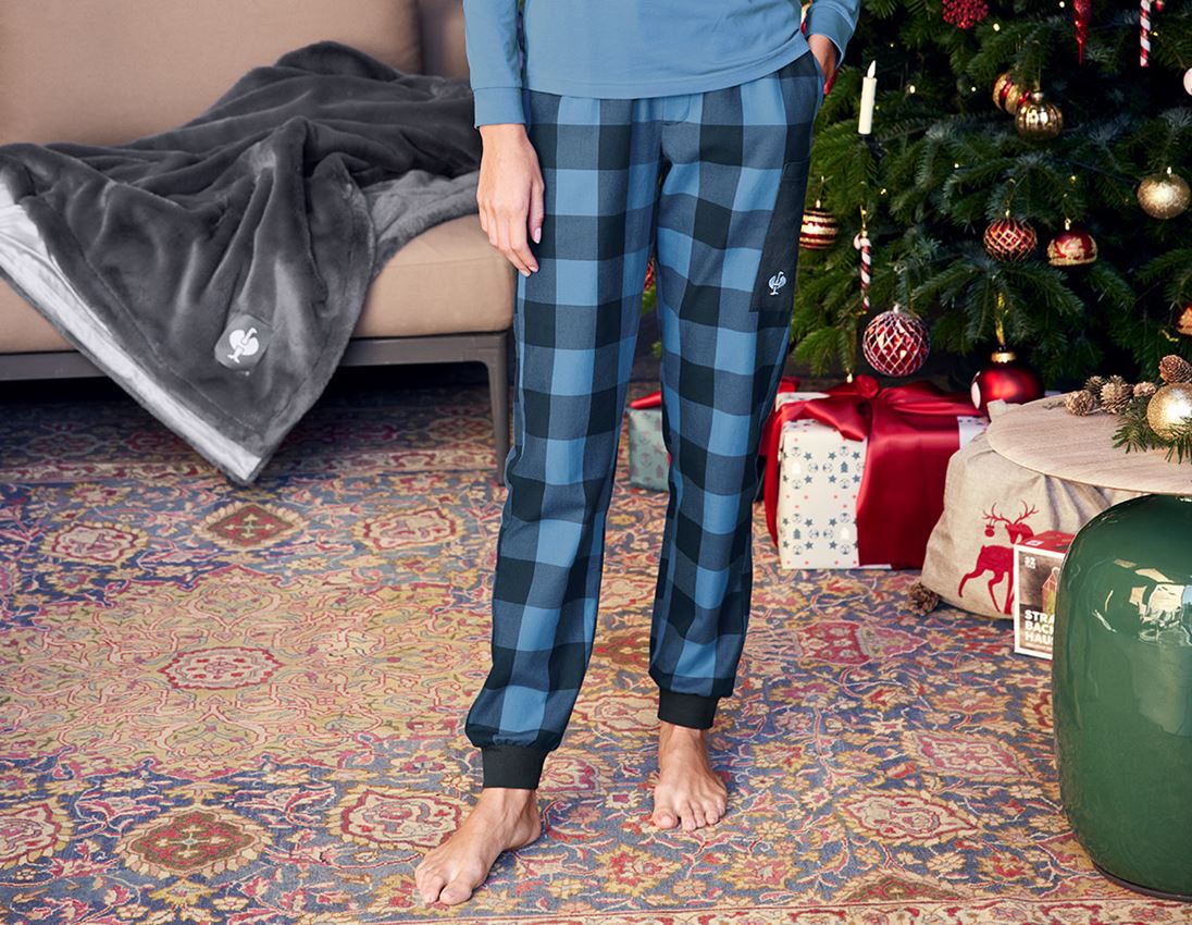 Accessoires: e.s. Pyjama broek, dames + schaduwblau/voorjaarsblauw