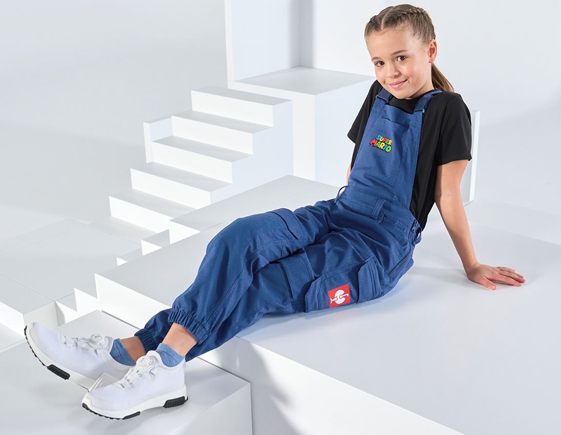 Broeken: Super Mario tuinbroek, kids + alkalisch blauw 1
