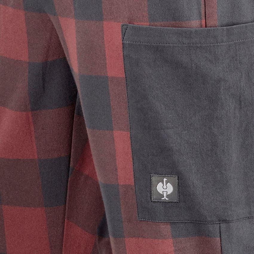 Accessoires: e.s. Pyjama Pantalon + rouge oxyde/gris carbone 2