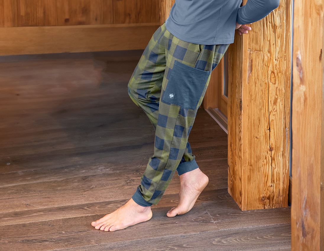 Accessoires: e.s. Pyjama Pantalon + vert montagne/bleu oxyde 1