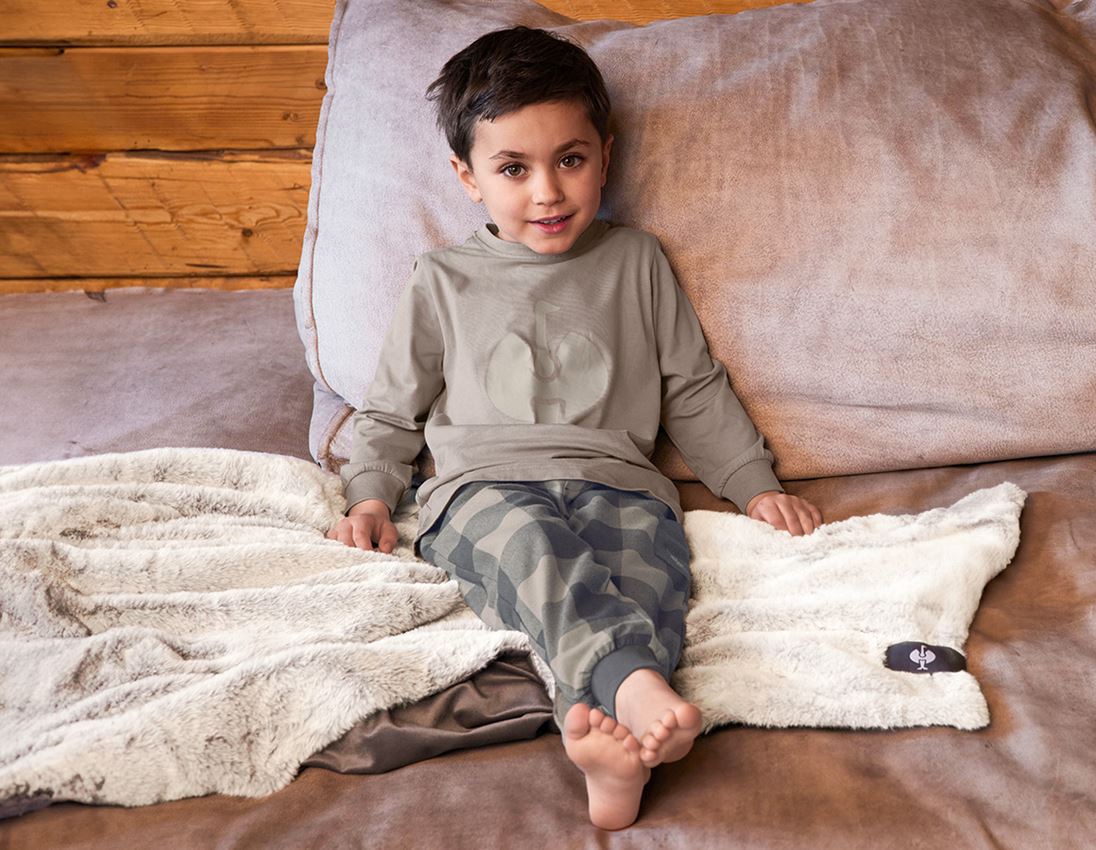 Accessoires: e.s. Pyjama Pantalon, enfants + gris dauphin/gris carbone 1