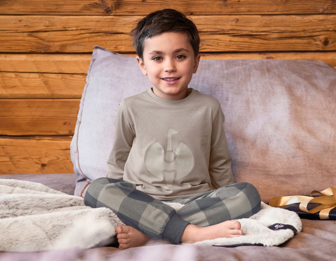 Accessoires: e.s. Pyjama Pantalon, enfants + gris dauphin/gris carbone 2