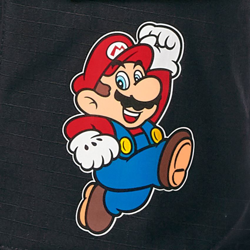 Kleding: Super Mario cargoshort, kinderen + zwart 2