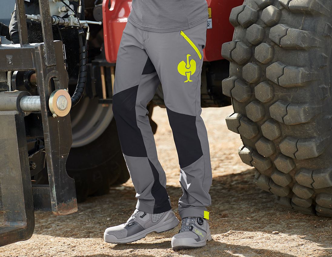 Vêtements: KIT : Pantalon de fonction e.s.trail+short+ballon + gris basalte/jaune acide 1