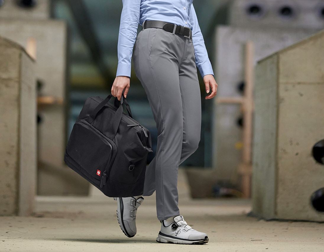 Pantalons de travail: Pantalon de travail Chino e.s.work&travel, femmes + gris basalte 1