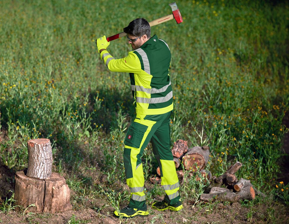 Vestes de travail: Veste softshell de signalisation e.s.motion 24/7 + vert/jaune fluo 2