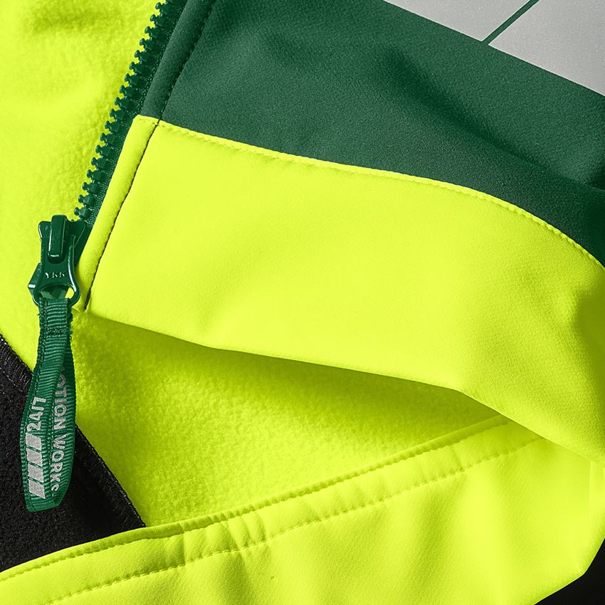 Thèmes: Veste softshell de signalisation e.s.motion 24/7 + vert/jaune fluo 2