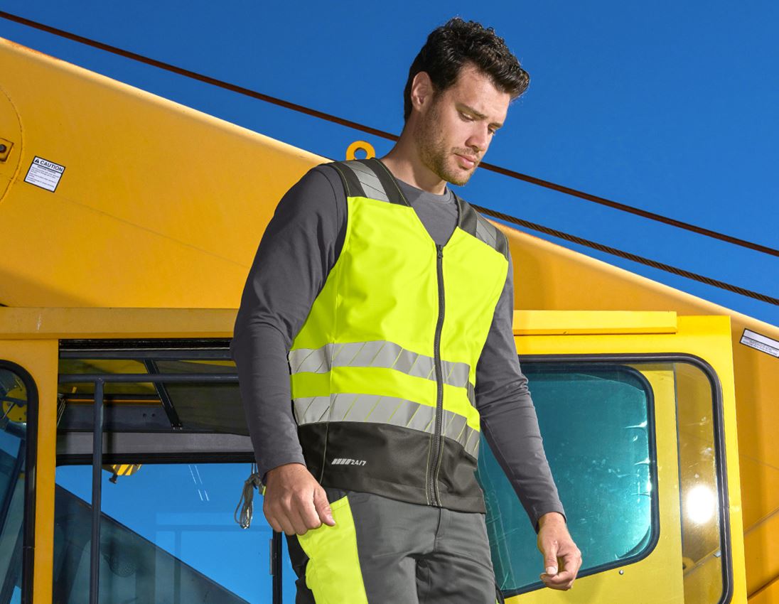 Gilets de travail: Gilet de signalisation e.s.motion 24/7 + jaune fluo/anthracite 2