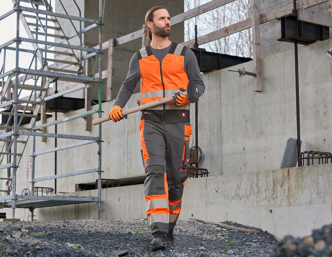 Gilets de travail: Gilet de signalisation e.s.motion 24/7 + orange fluo/anthracite 2