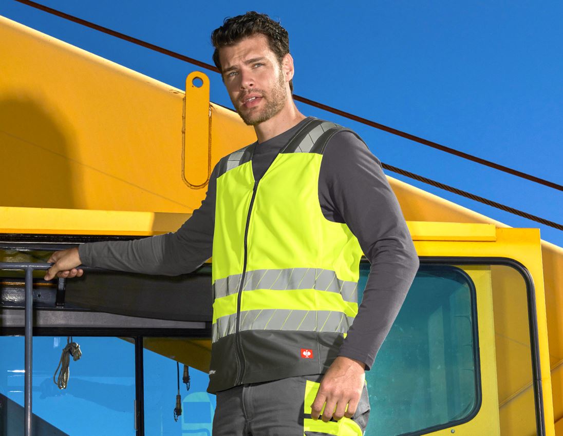 Thèmes: Gilet de signalisation e.s.motion 24/7 + jaune fluo/anthracite