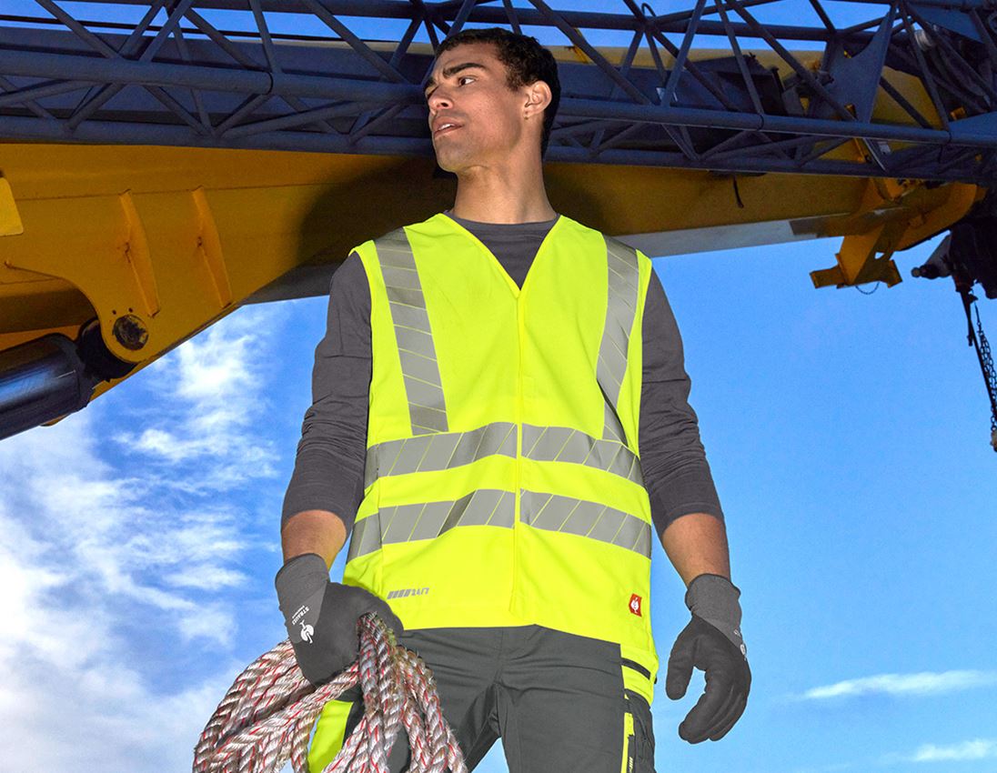 Thèmes: Gilet de signalisation e.s.motion 24/7 uni + jaune fluo