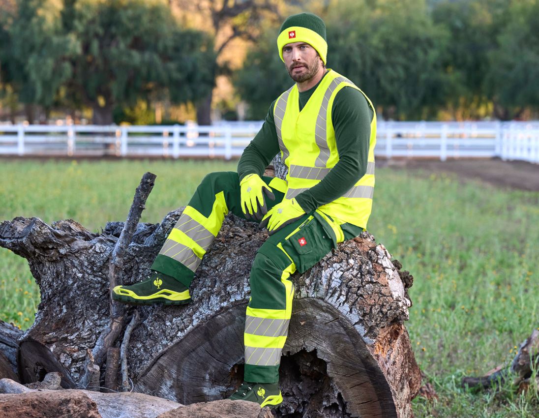 Thèmes: Pantalon à taille élast. signal. e.s.motion 24/7 + vert/jaune fluo 8