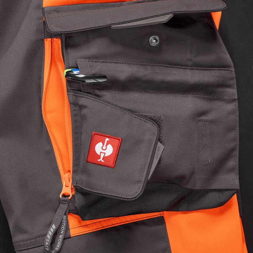 Kleding: Veiligheidswerkbroek e.s.motion 24/7 + antraciet/signaaloranje 2