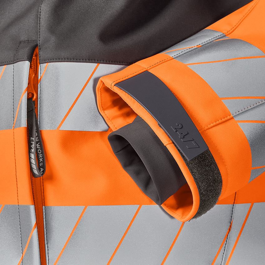 Kleding: Veiligheids winter-softshelljack e.s.motion 24/7 + antraciet/signaaloranje 2