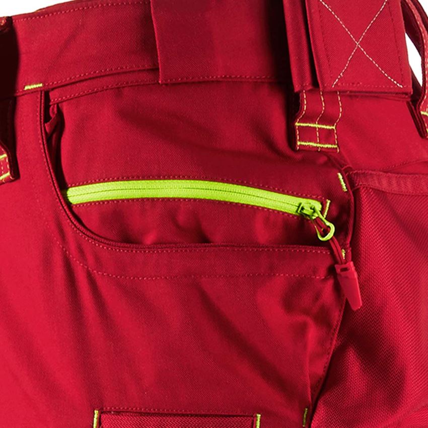 Menuisiers: Pantalon à taille élastique e.s.motion 2020 + rouge vif/jaune fluo 2