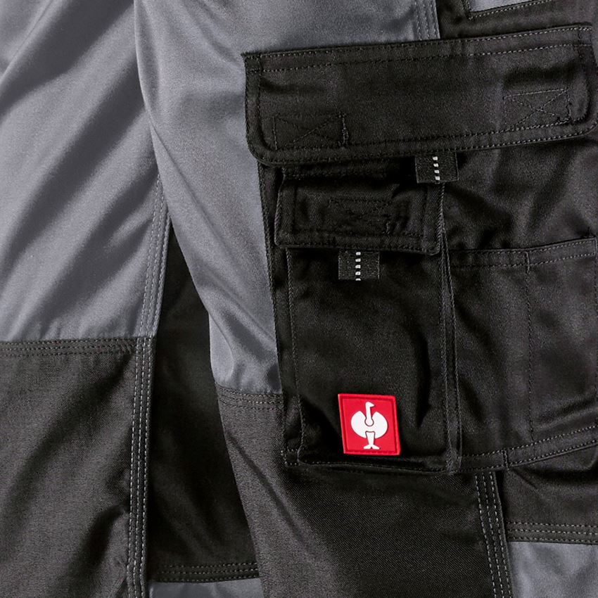 Pantalons de travail: Pantalon à taille élastique e.s.image + gris/noir 2