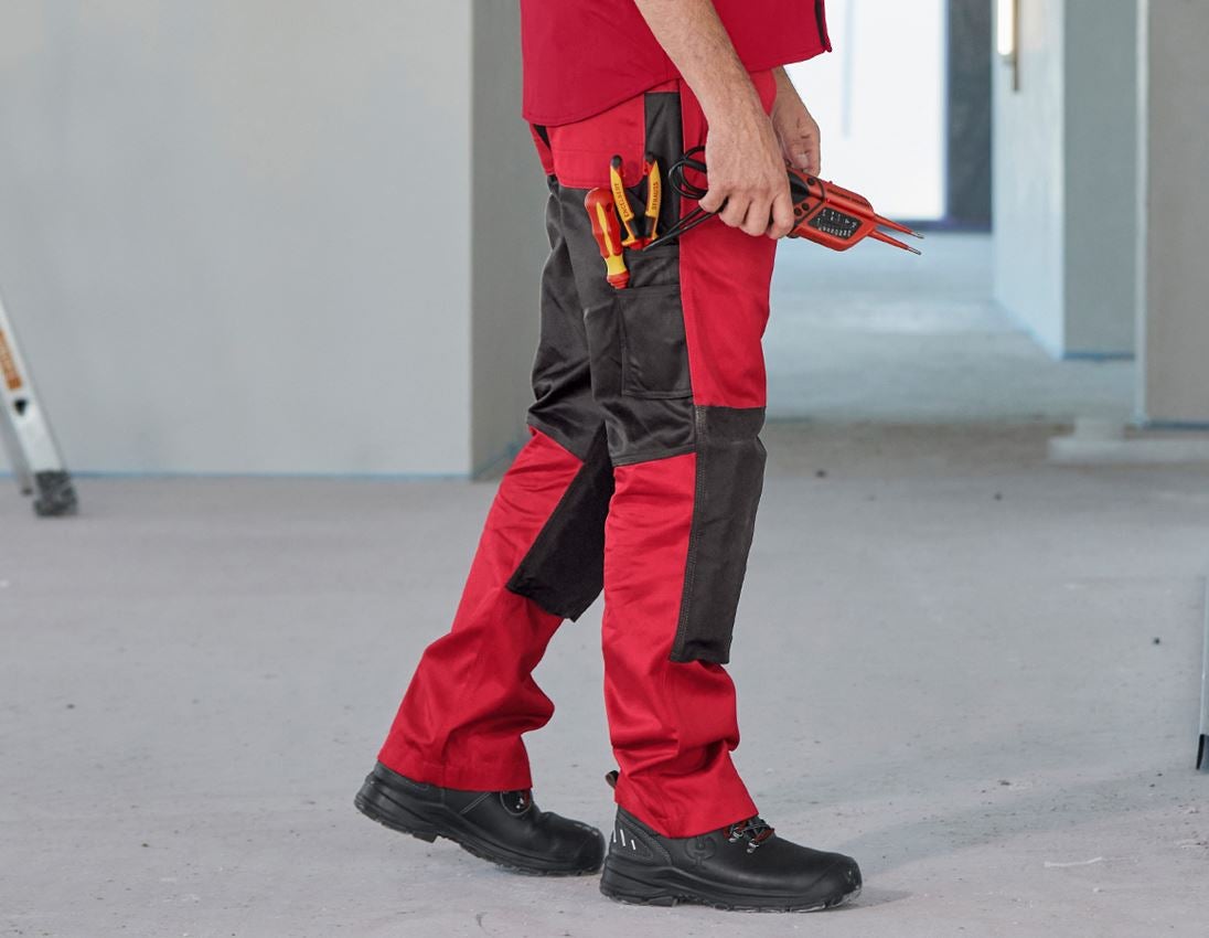 Installateurs / Plombier: Pantalon à taille élastique e.s.image + rouge/noir 2