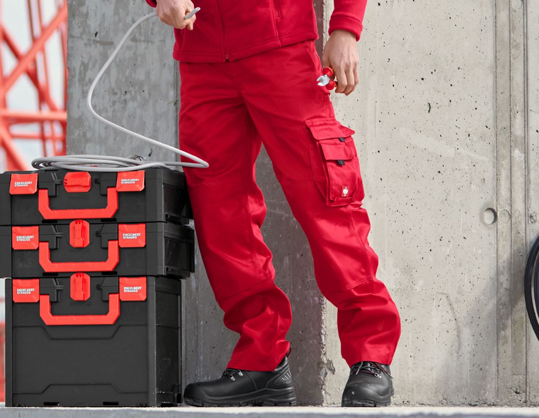 Menuisiers: Pantalon à taille élastique e.s.classic + rouge