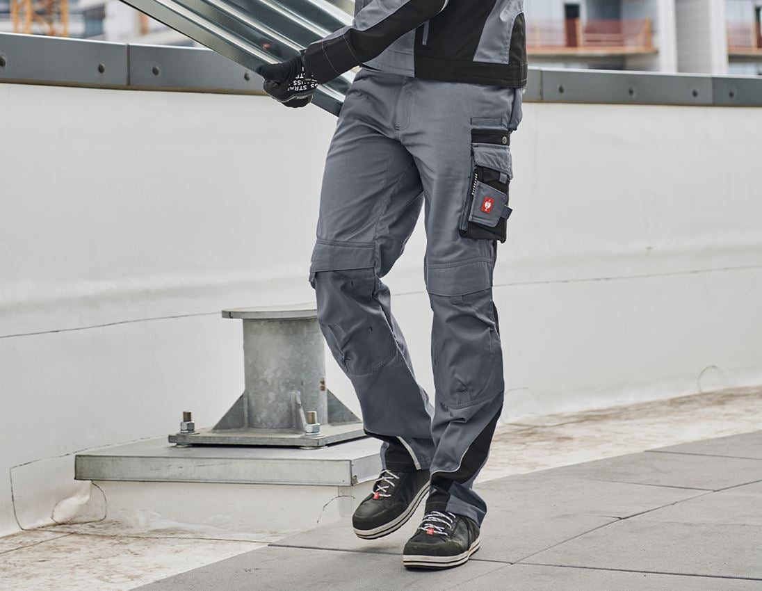 Pantalons de travail: Pantalon à taille élastique e.s.motion + gris/noir