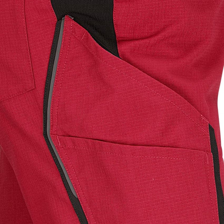 Horti-/ Sylvi-/ Agriculture: Pantalon à taille élastique e.s.vision, hommes + rouge/noir 2
