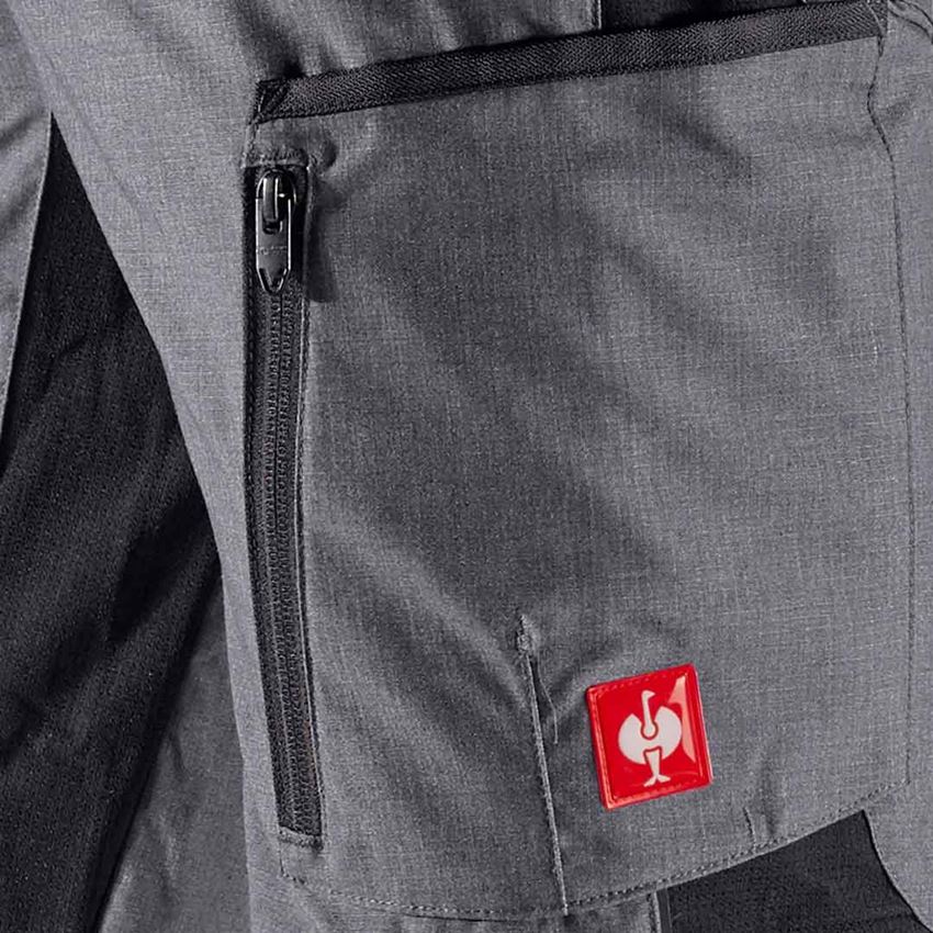 Pantalons de travail: Pantalon à taille élastique d'hiver e.s.vision + ciment mélange/noir 2