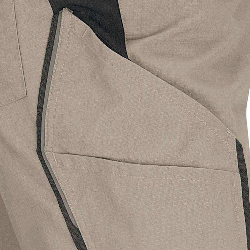 Froid: Pantalon à taille élastique d'hiver e.s.vision + glaise/noir 2