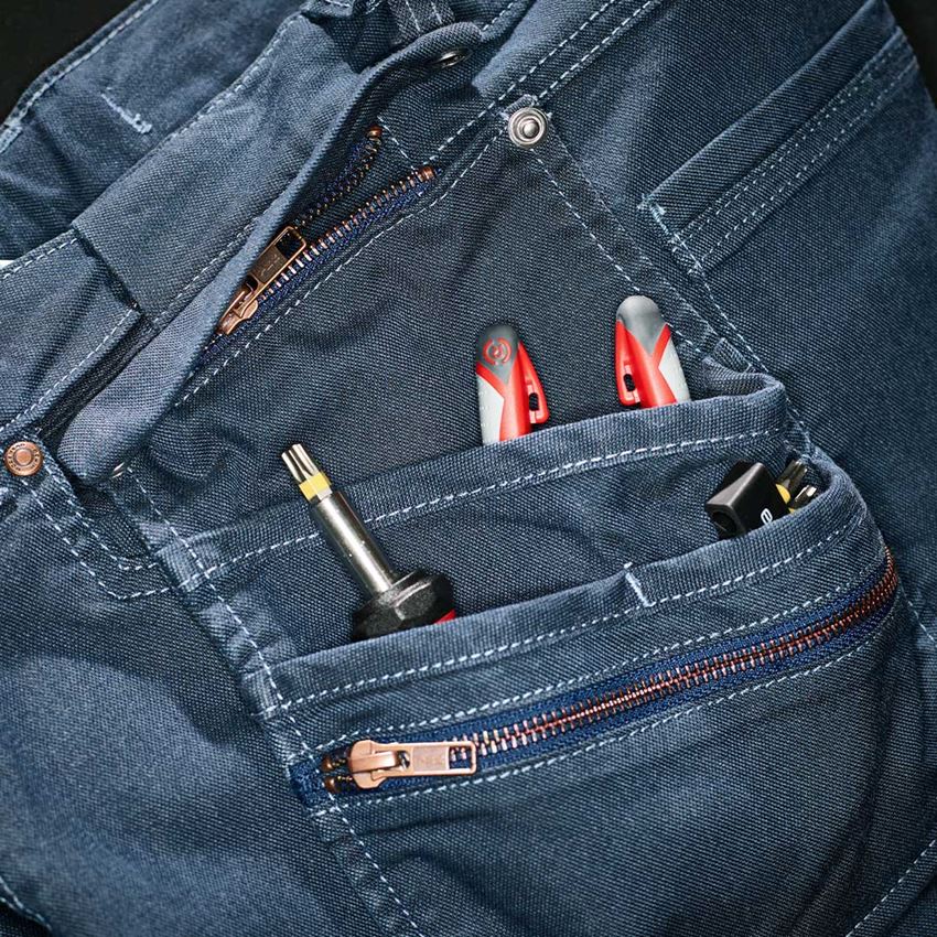 Pantalons de travail: Pantalon à taille élastique holster e.s.vintage + bleu arctique 2