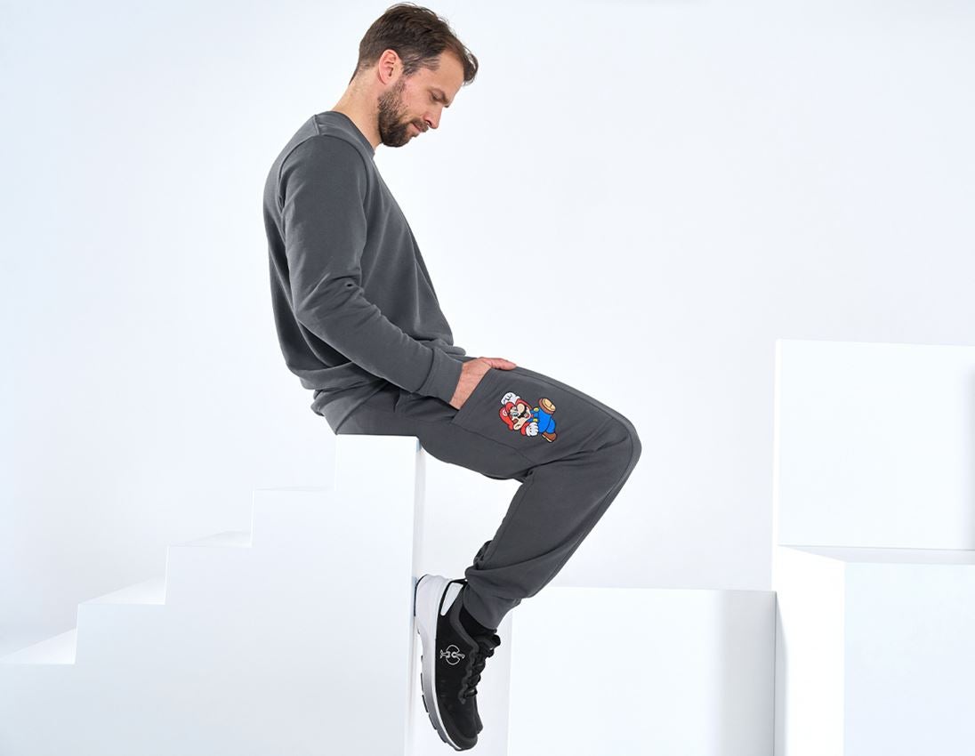 Kollaborationen: Super Mario Sweatpants, Herren + anthrazit