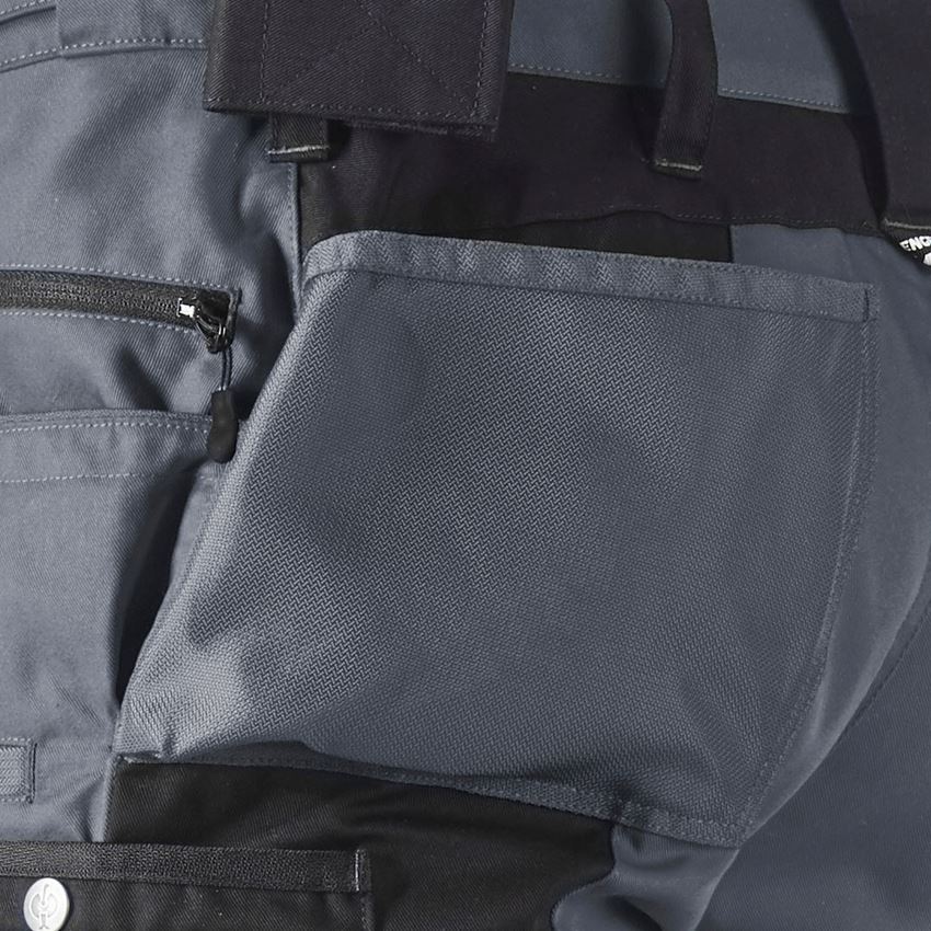 Pantalons de travail: Salopette à taille élastique e.s.motion d´hiver + gris/noir 2