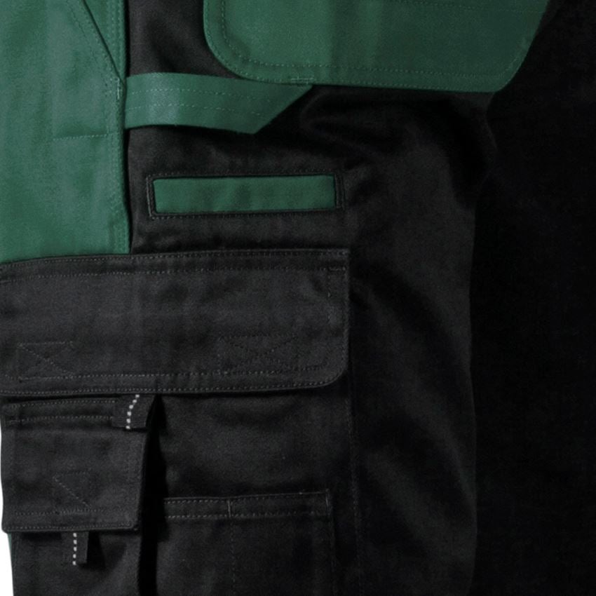 Pantalons de travail: Salopette e.s.image + vert/noir 2