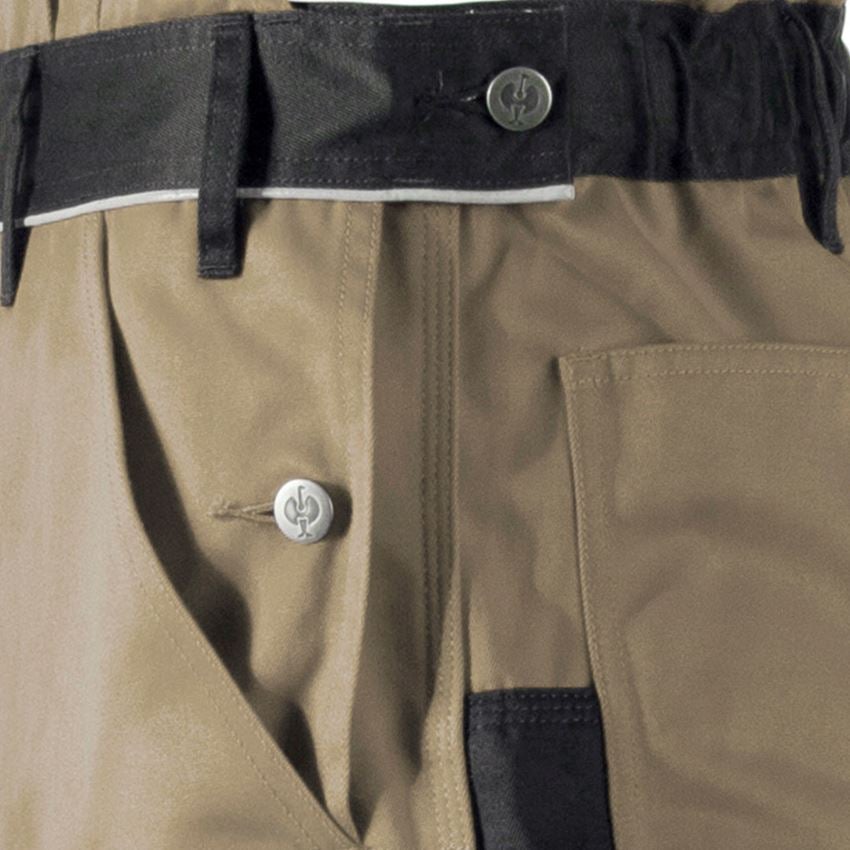 Pantalons de travail: Salopette e.s.image + kaki/noir 2