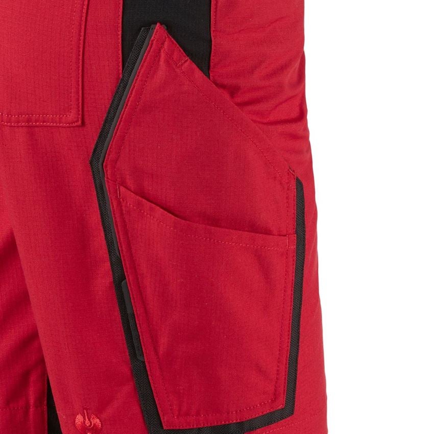 Pantalons de travail: Short e.s.vision, femmes + rouge/noir 2