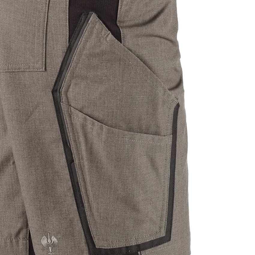 Pantalons de travail: Short e.s.vision, femmes + pierre mélange/noir 2