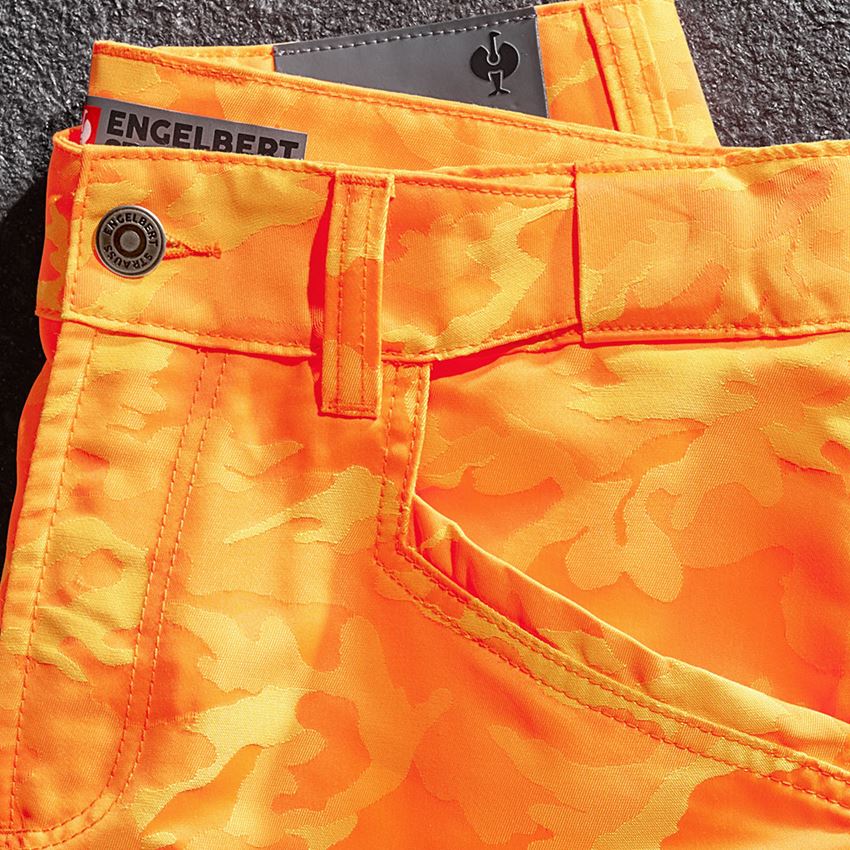 Werkbroeken: e.s. Short color camo + camouflage oranje 2